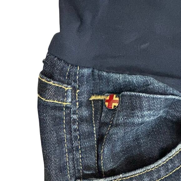 Hudson Flap Back Pocket Bootcut Maternity Jeans Sz 28 Dark Wash A Pea in the Pod - Picture 4 of 8
